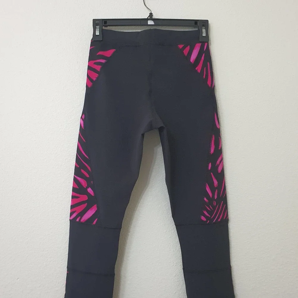 Redemption Athletix Leggings Black Pink Print Activewear Women's Size Small